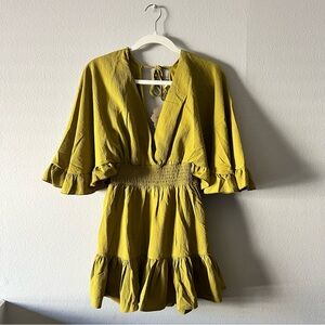 Indulge Mustard Green Romper